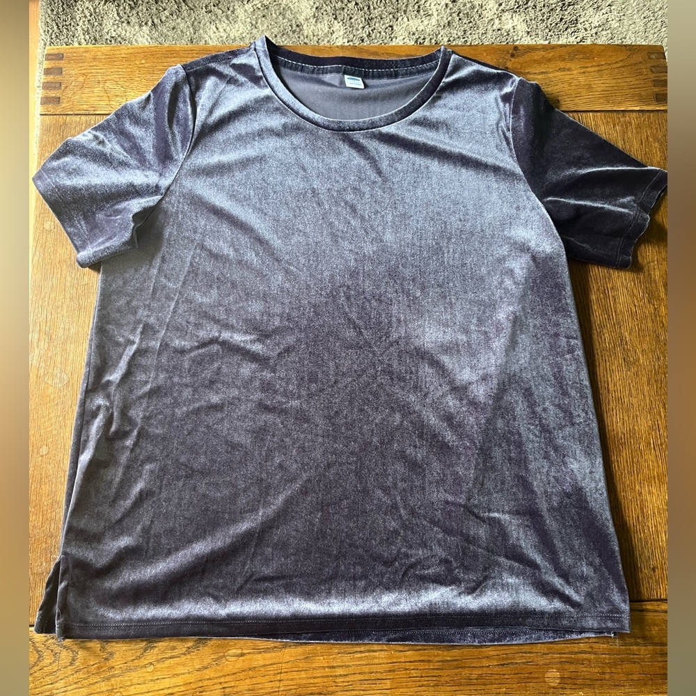 Old Navy Velvet Tee in Deep Purple